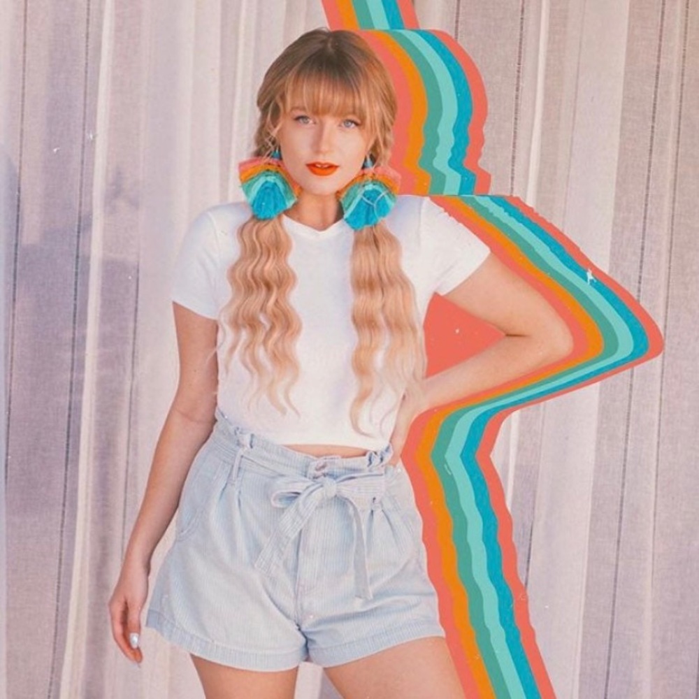 Rainbow Macrame Feather Earrings - image 2